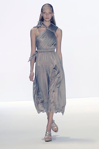 gray silk relaxed dress