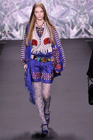 blue cotton long-sleeve collared relaxed embroidered layered top