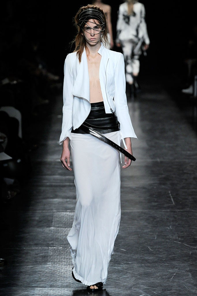 white silk asymmetric maxi dress