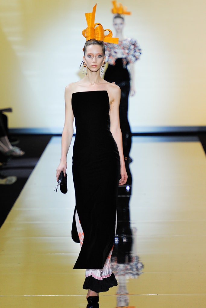 black velvet strapless gown