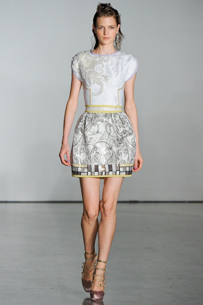 white embroidered mini dress