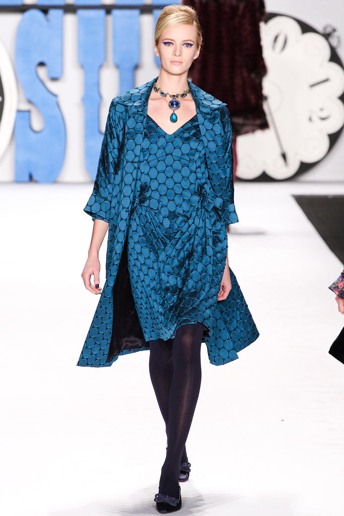 blue silk midi dress with coat