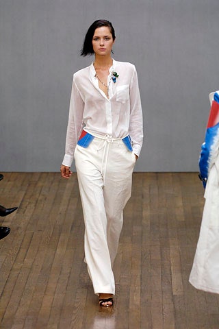 white relaxed shirt and pants