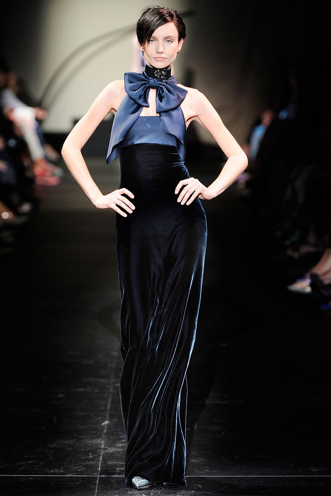 black velvet sleeveless gown