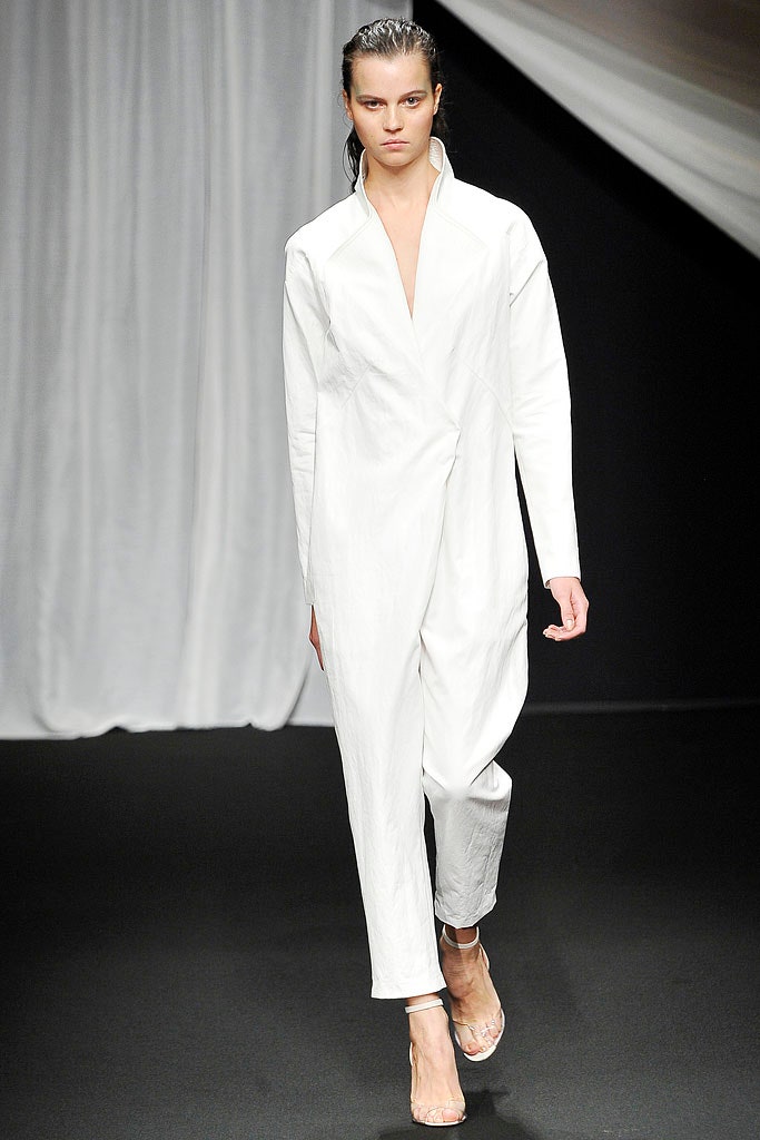 white fitted jumpsuit