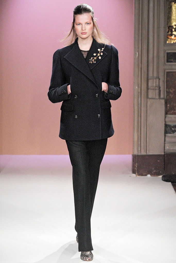 black tailored blazer and pants