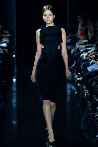 fitted black silk sleeveless dress