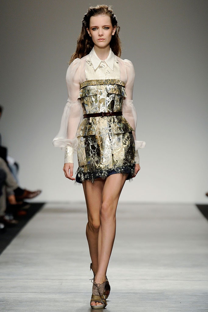 gold and black pleated mini dress