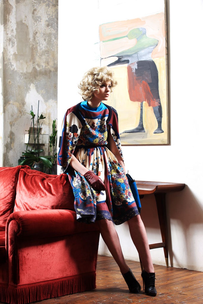 multi silk relaxed layered cape
