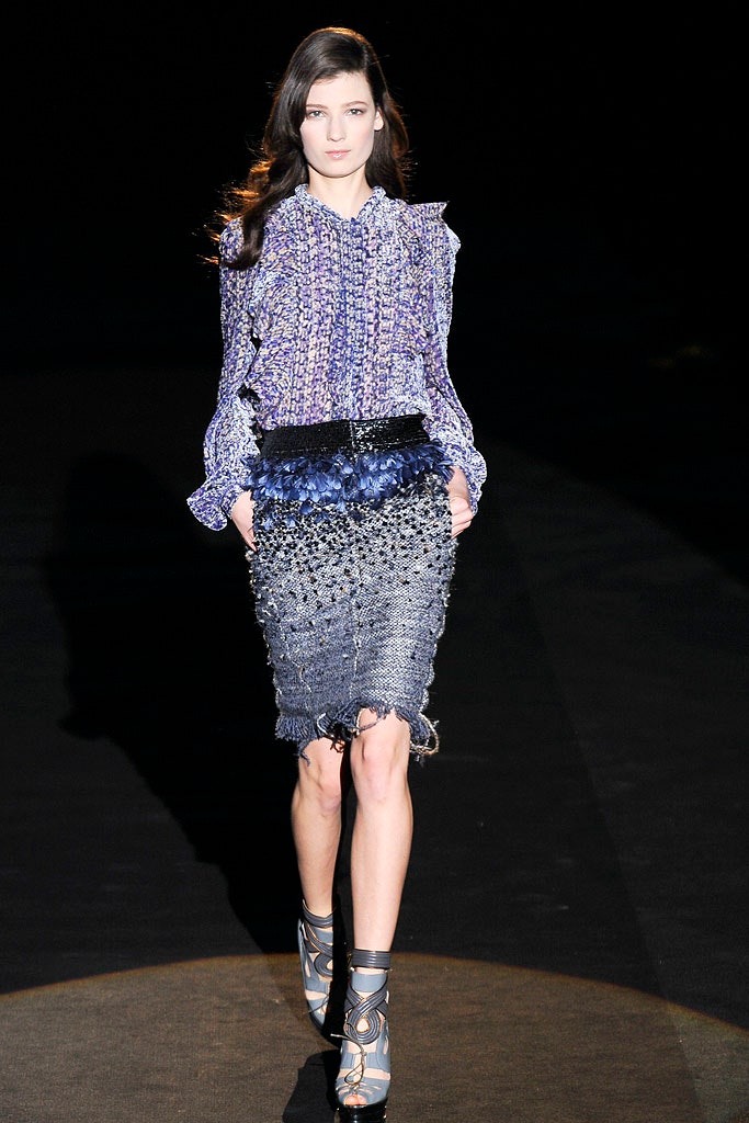 purple silk long-sleeve collared fitted ruffled blouse
