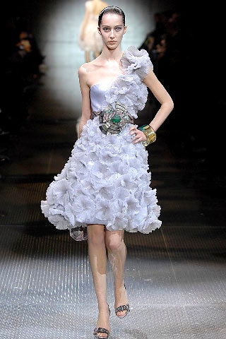 white gray ruffled mini dress