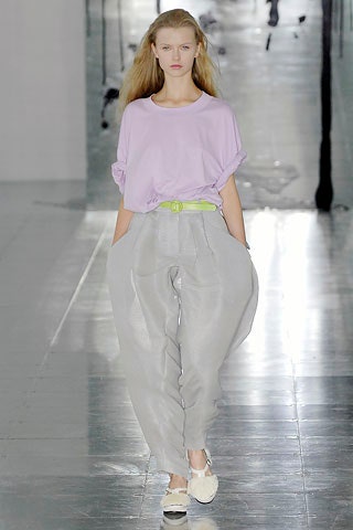 lavender cotton short-sleeve collared relaxed top