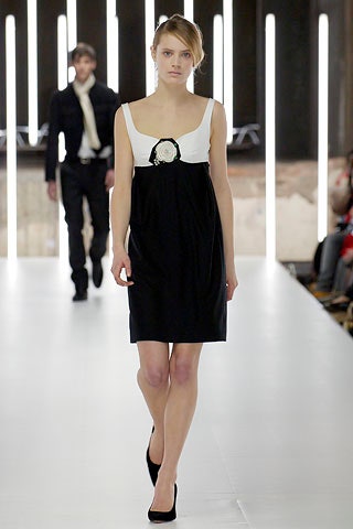 black and white sleeveless dress