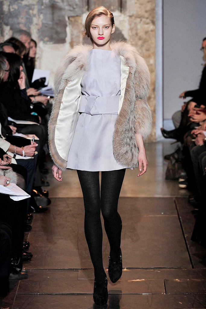 beige fur long-sleeve oversized layered textured coat