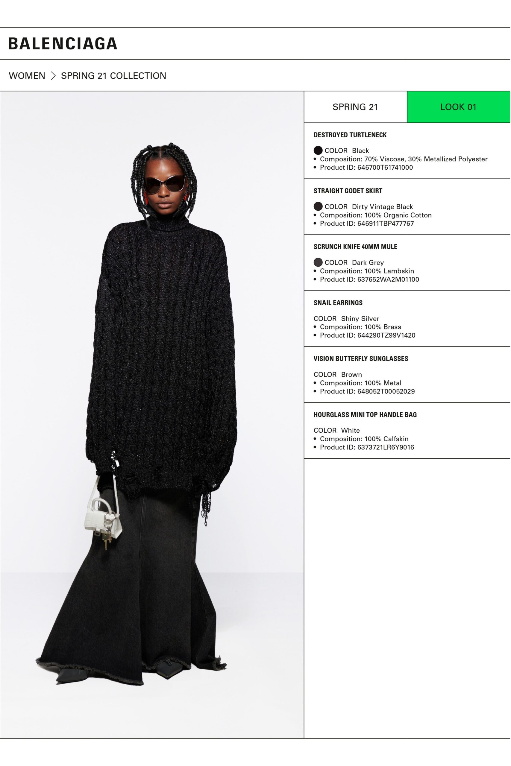 oversized black knitted sweater and flared skirt