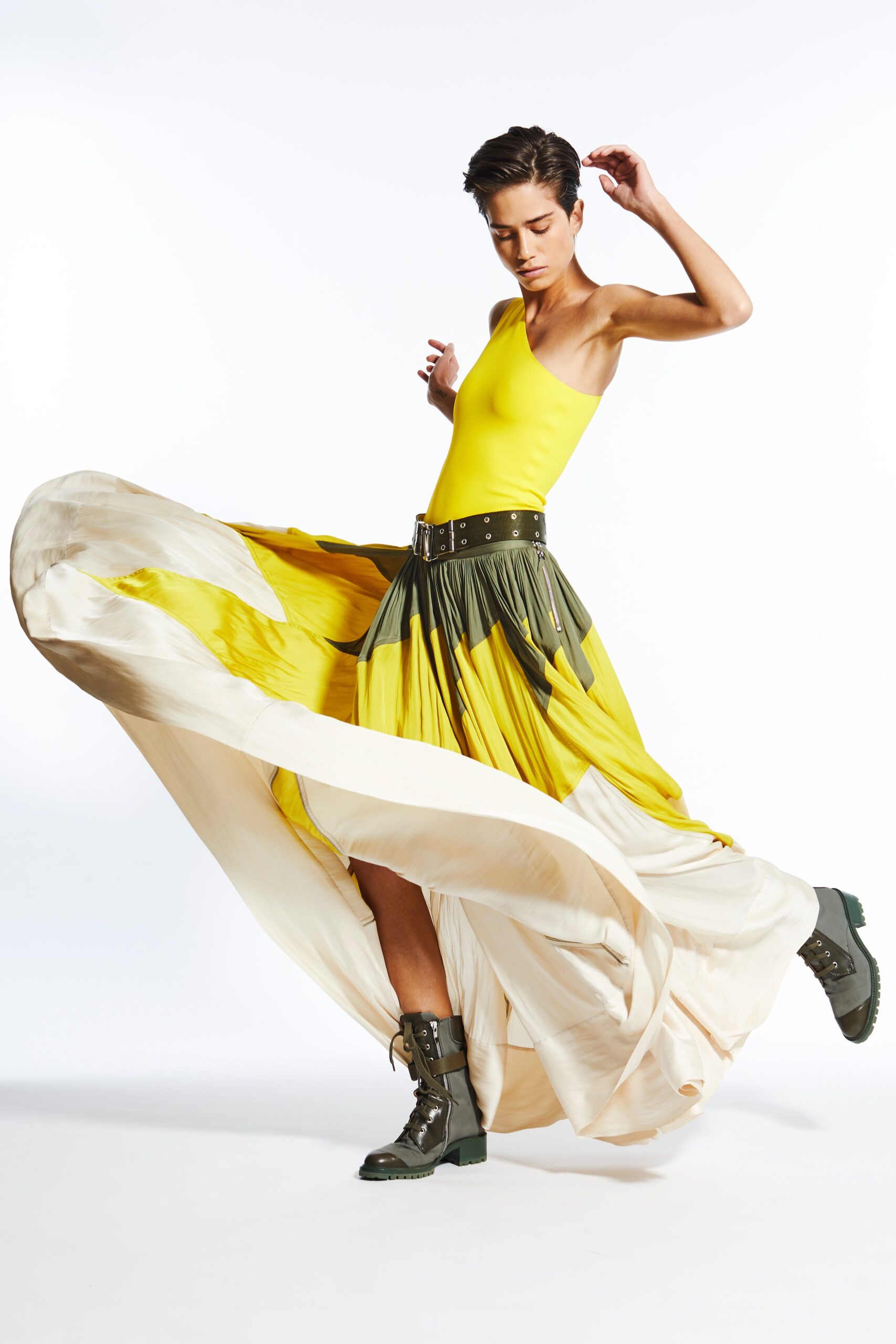 yellow silk sleeveless maxi dress