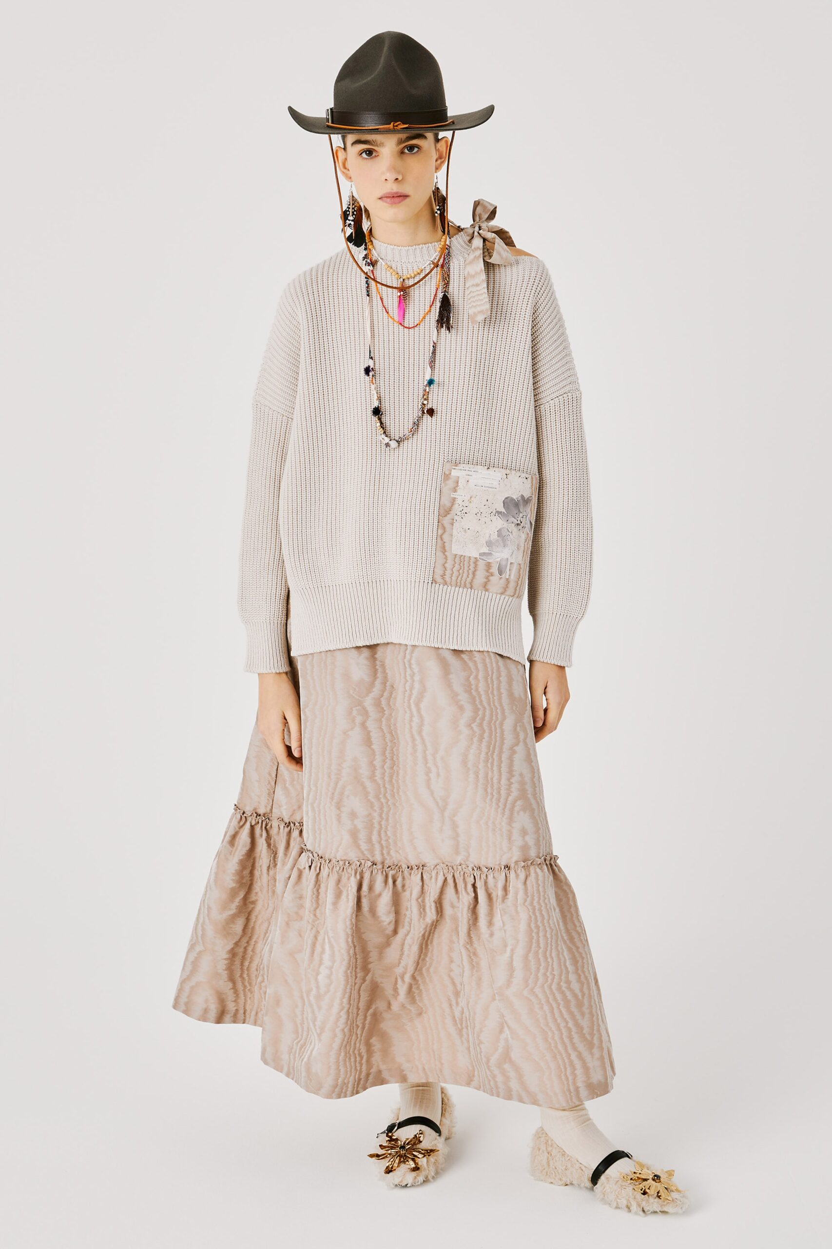 ivory oversized knit sweater