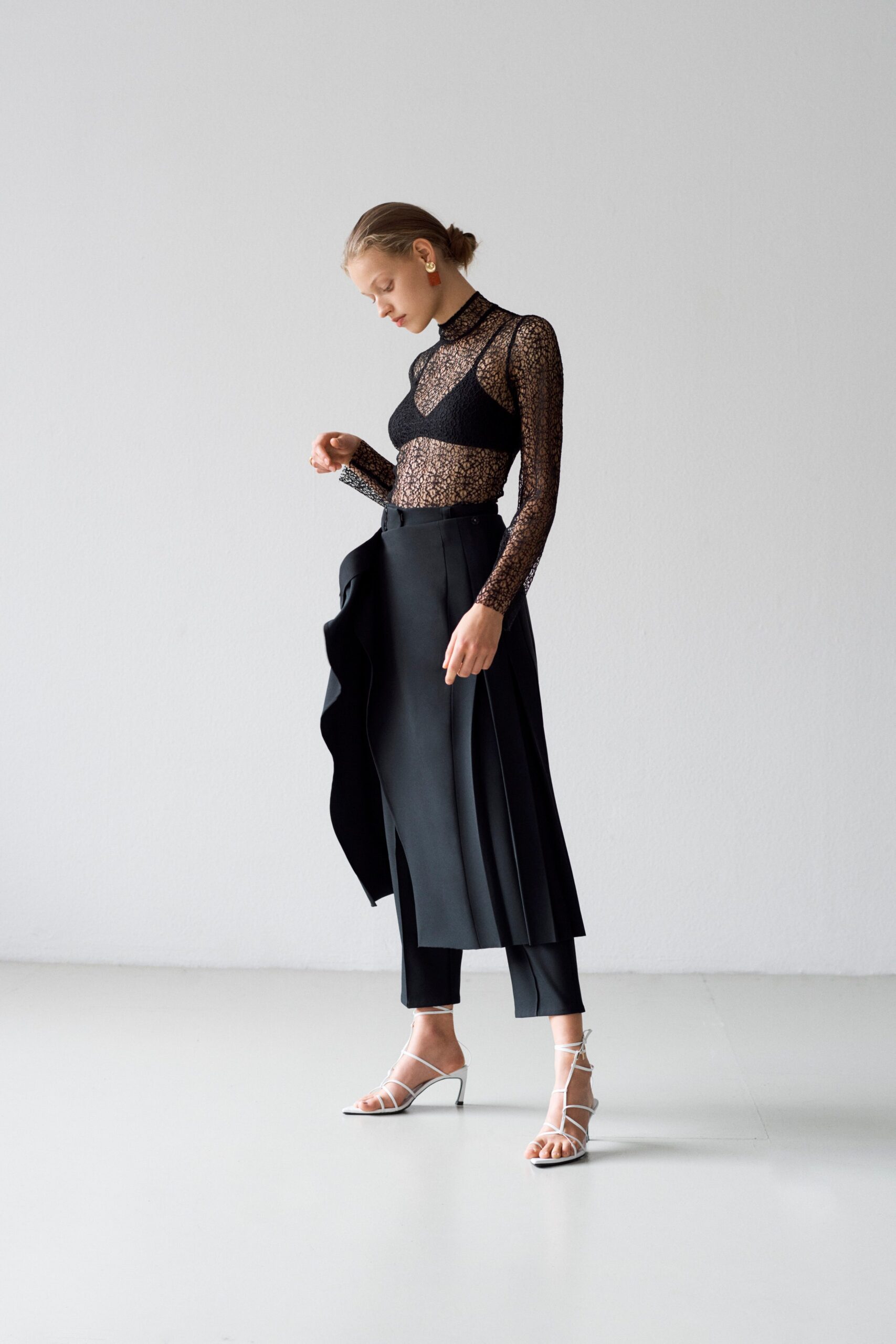 sheer black lace bodysuit