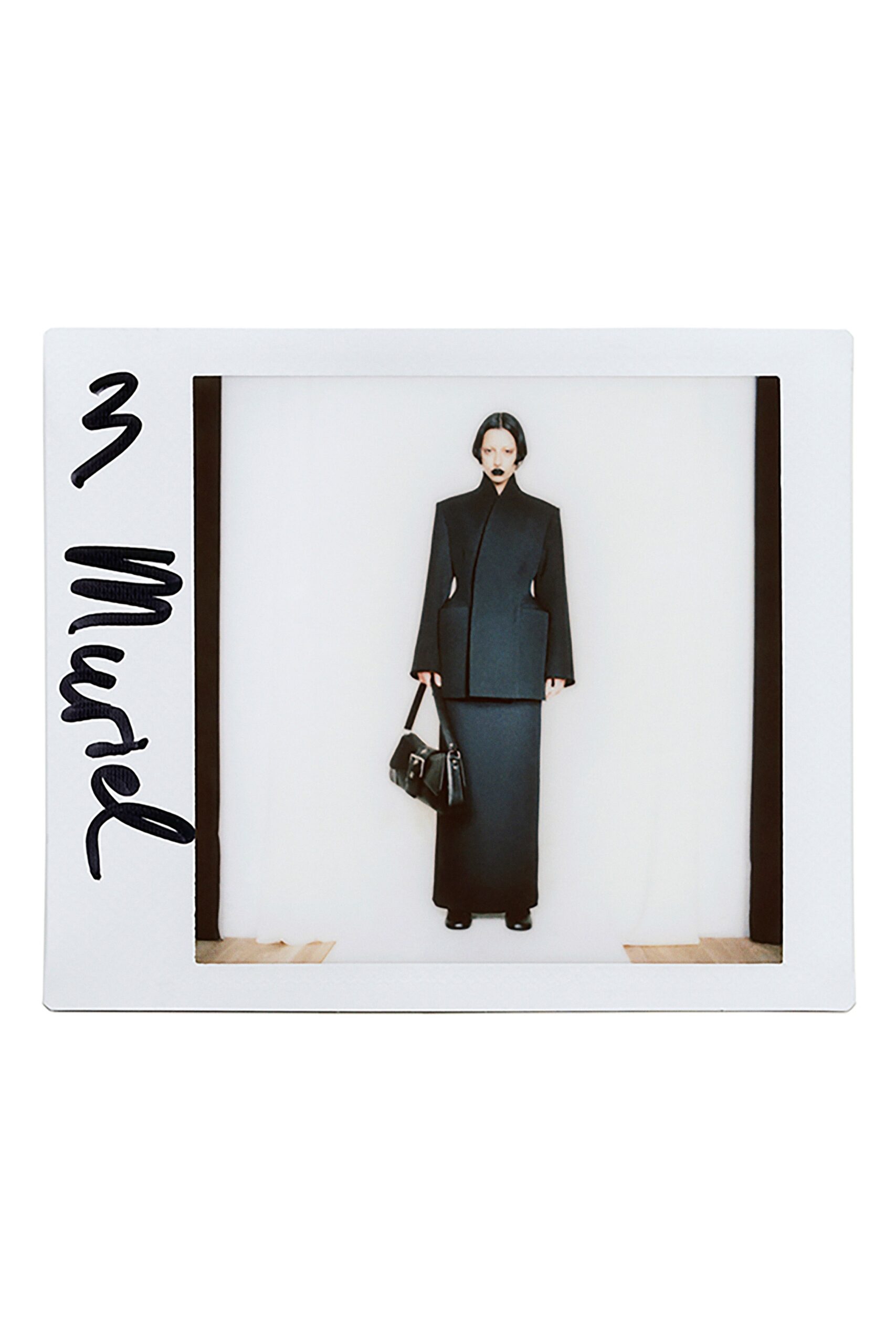 black wool long-sleeve high-neck fitted straight-leg maxi dress