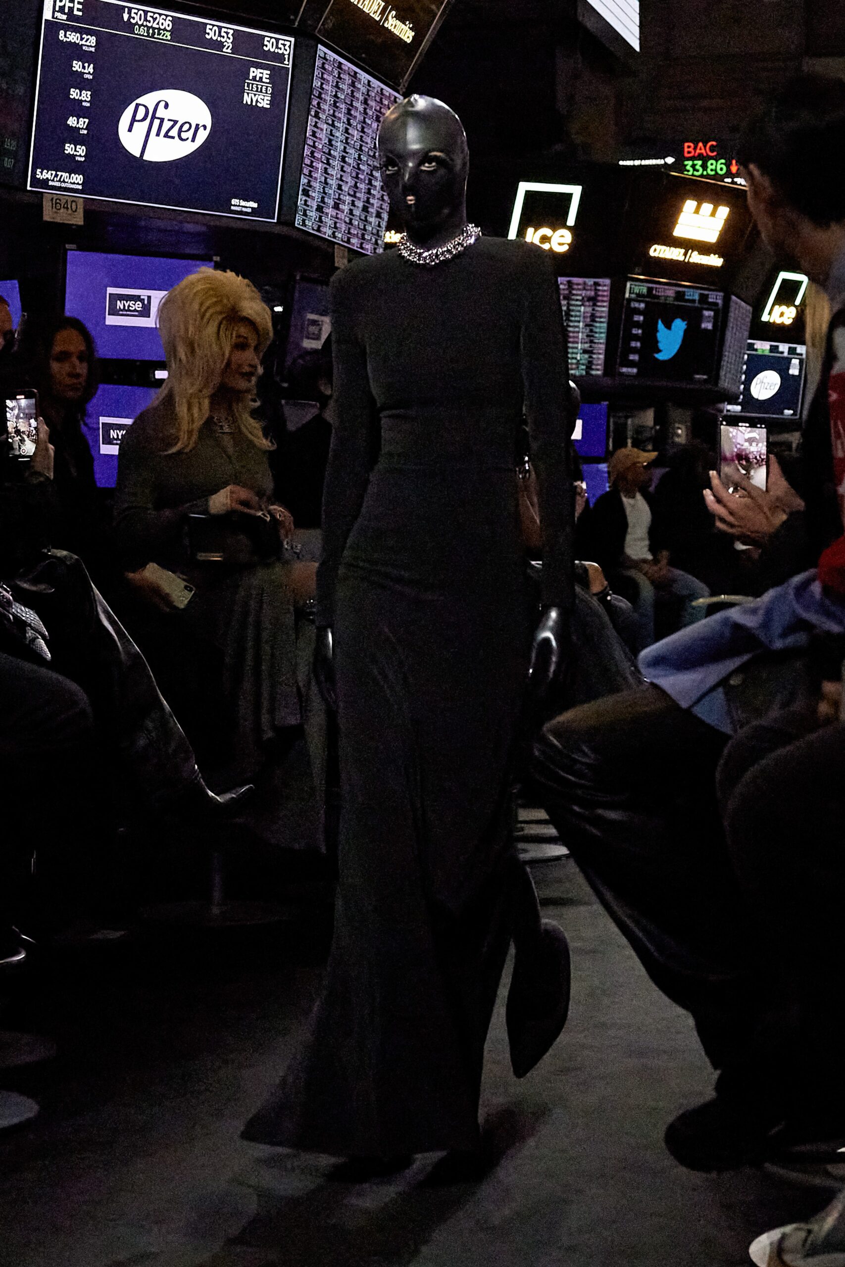 black velvet fitted gown