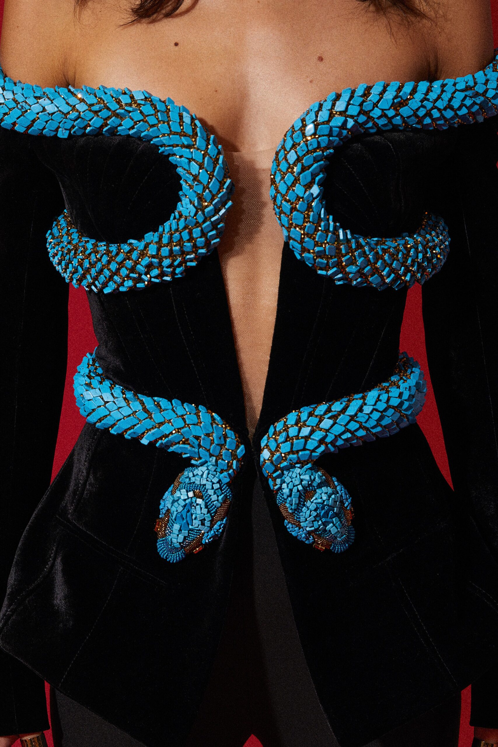 black velvet embellished blazer