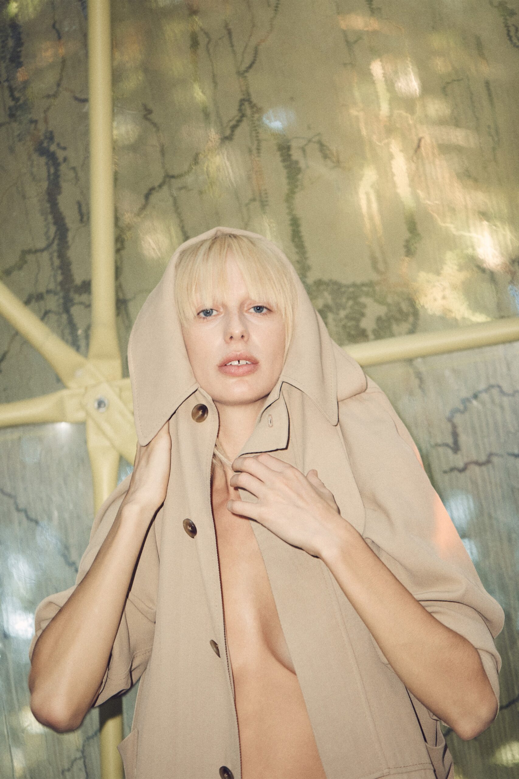 beige relaxed coat