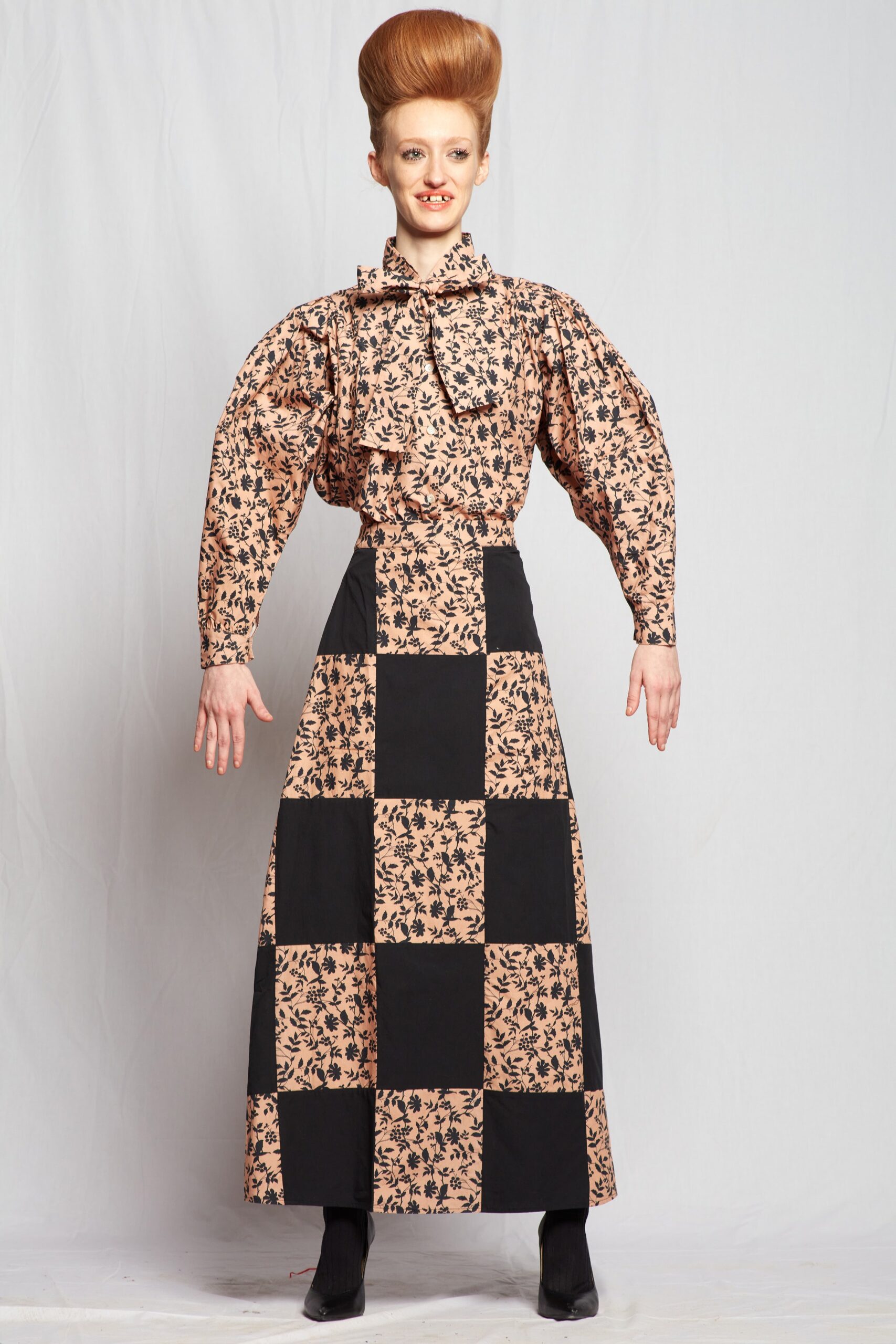 flared printed maxi dress