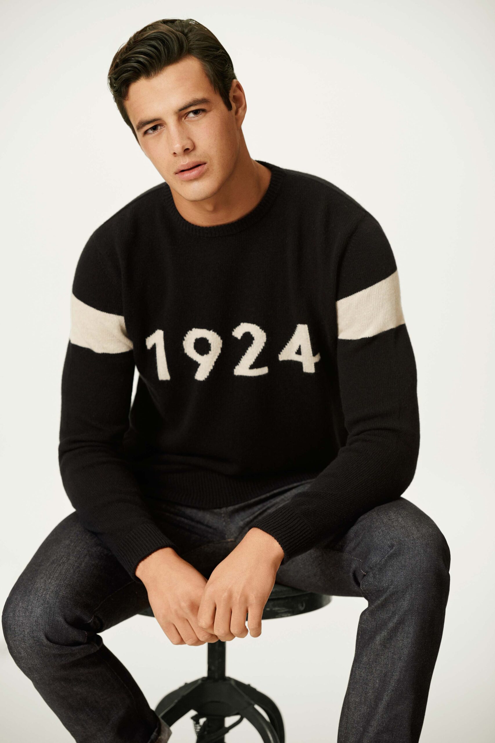 black knit 1924 sweater