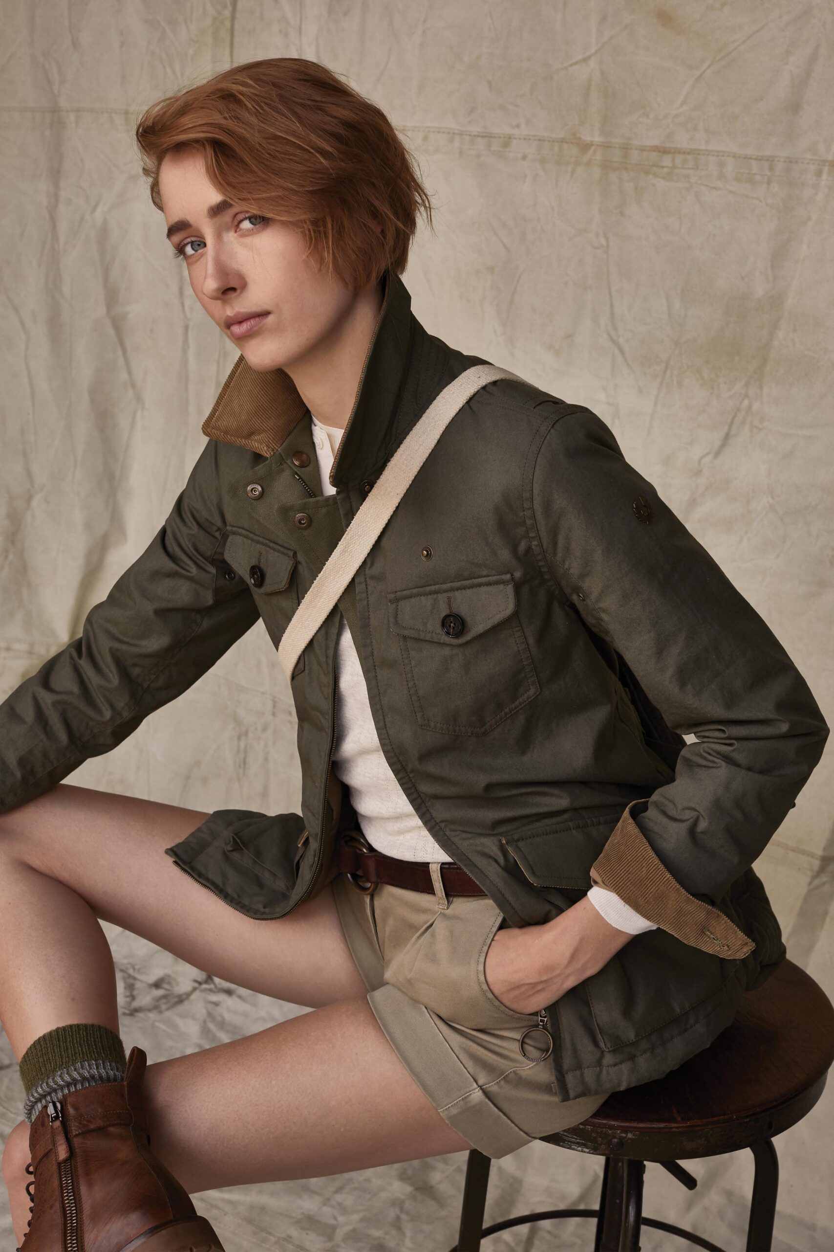 green collared utility jacket