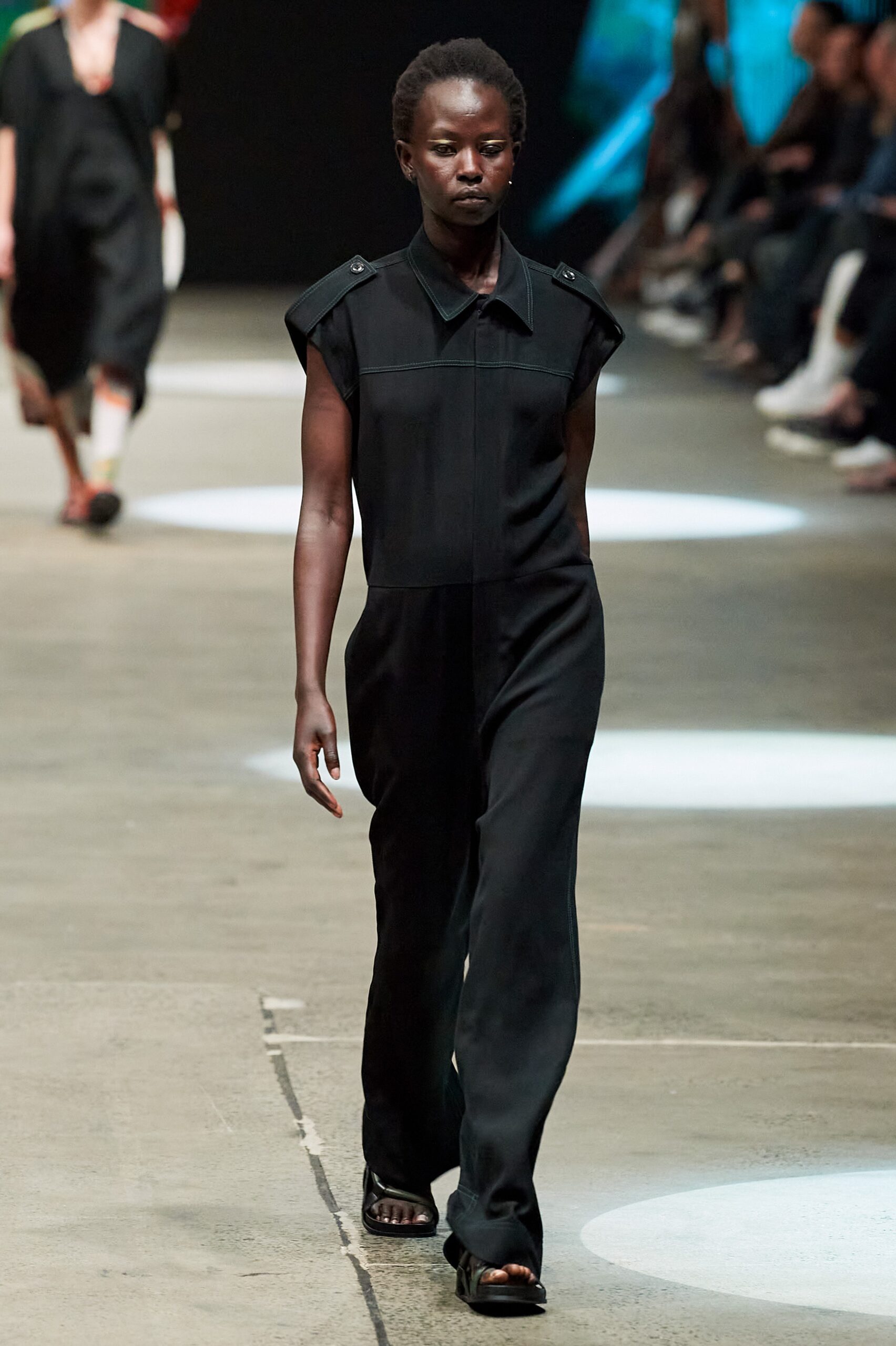 black fitted jumpsuit