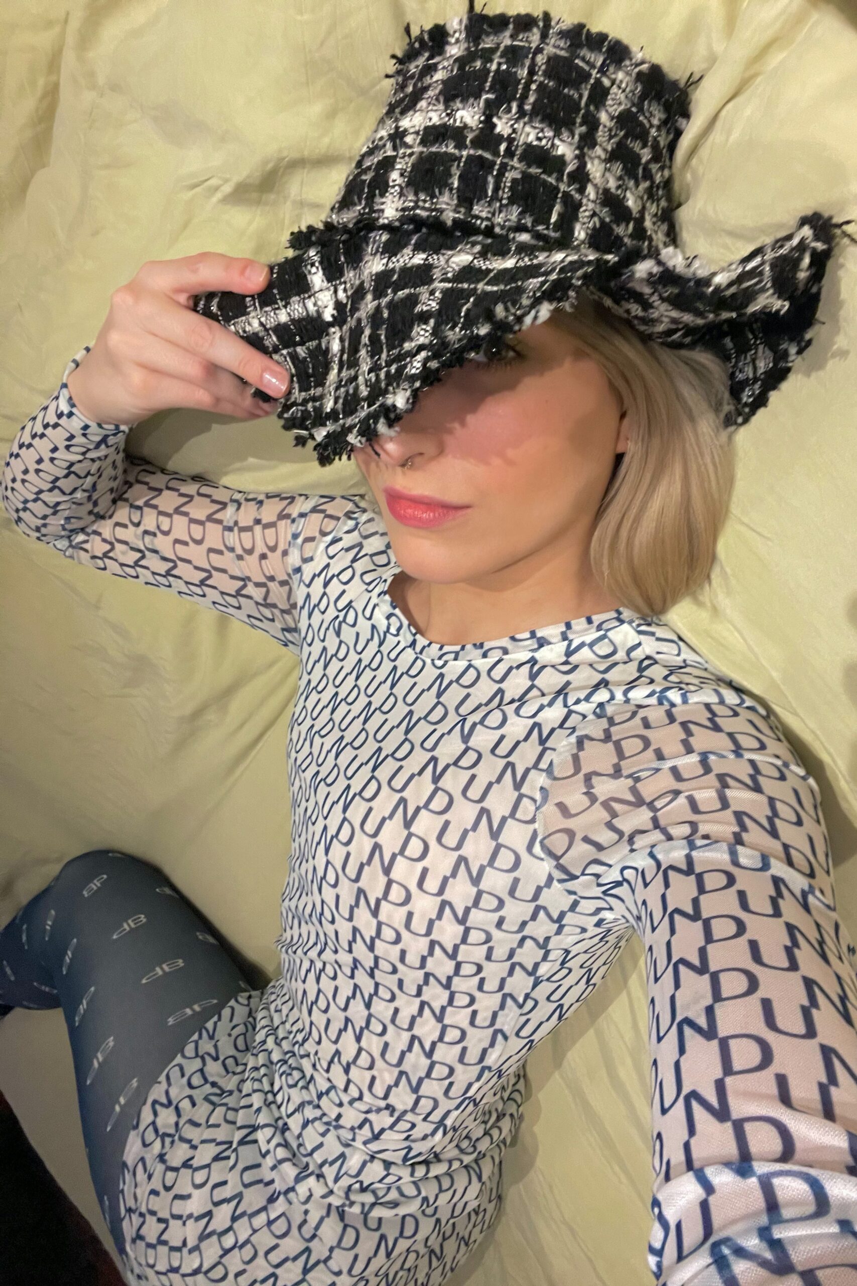 fitted printed top and pants