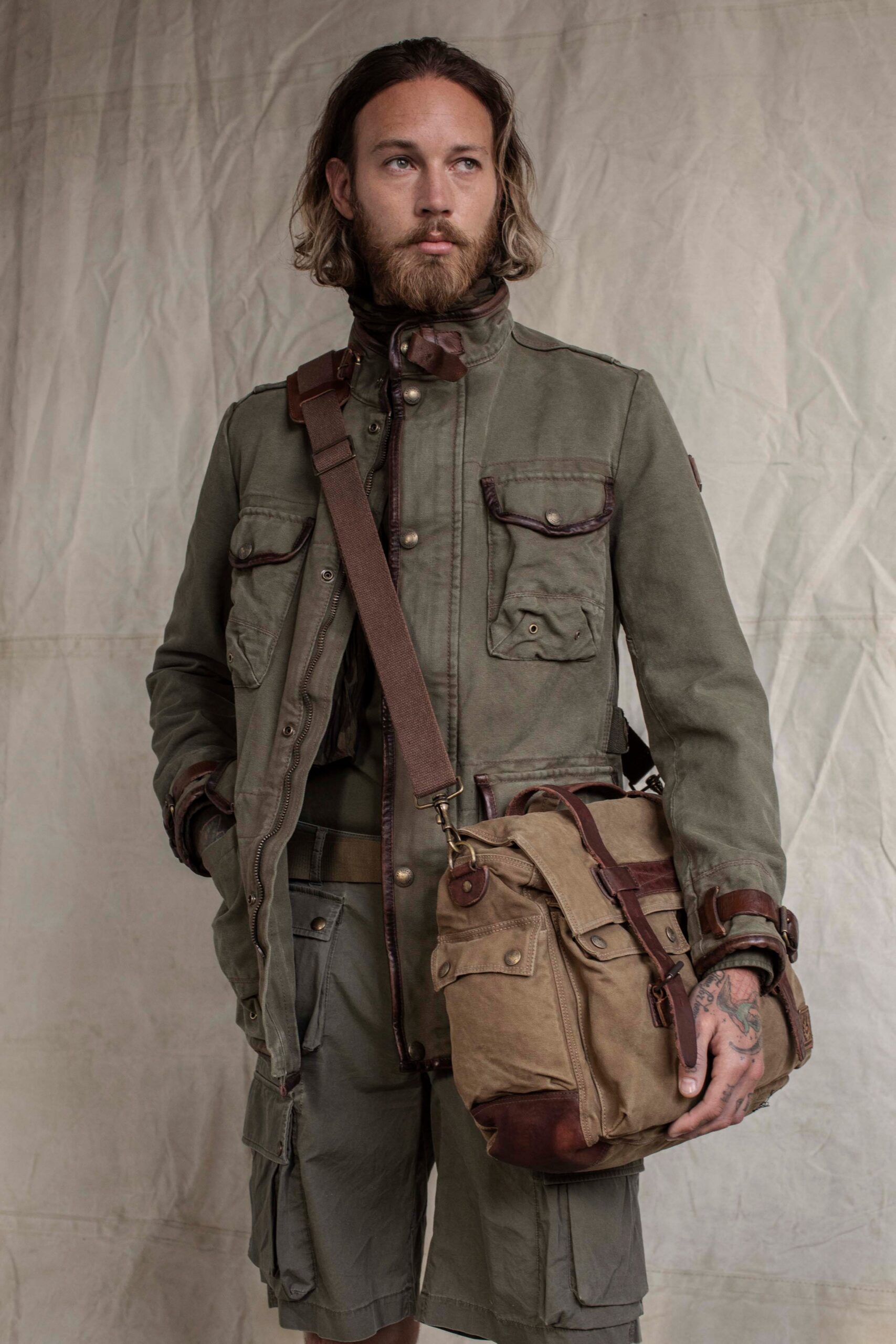 green utility field jacket