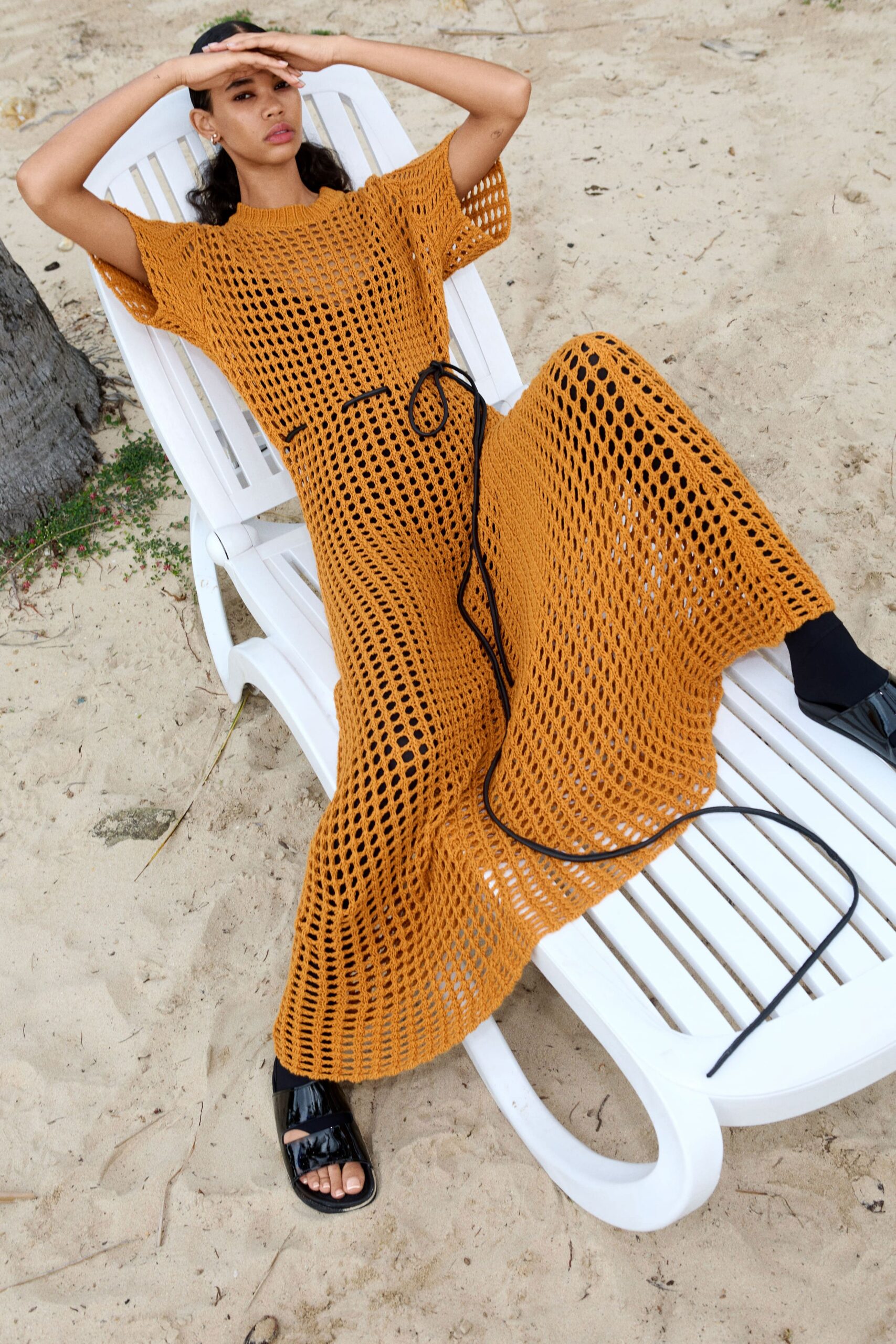 orange relaxed maxi dress