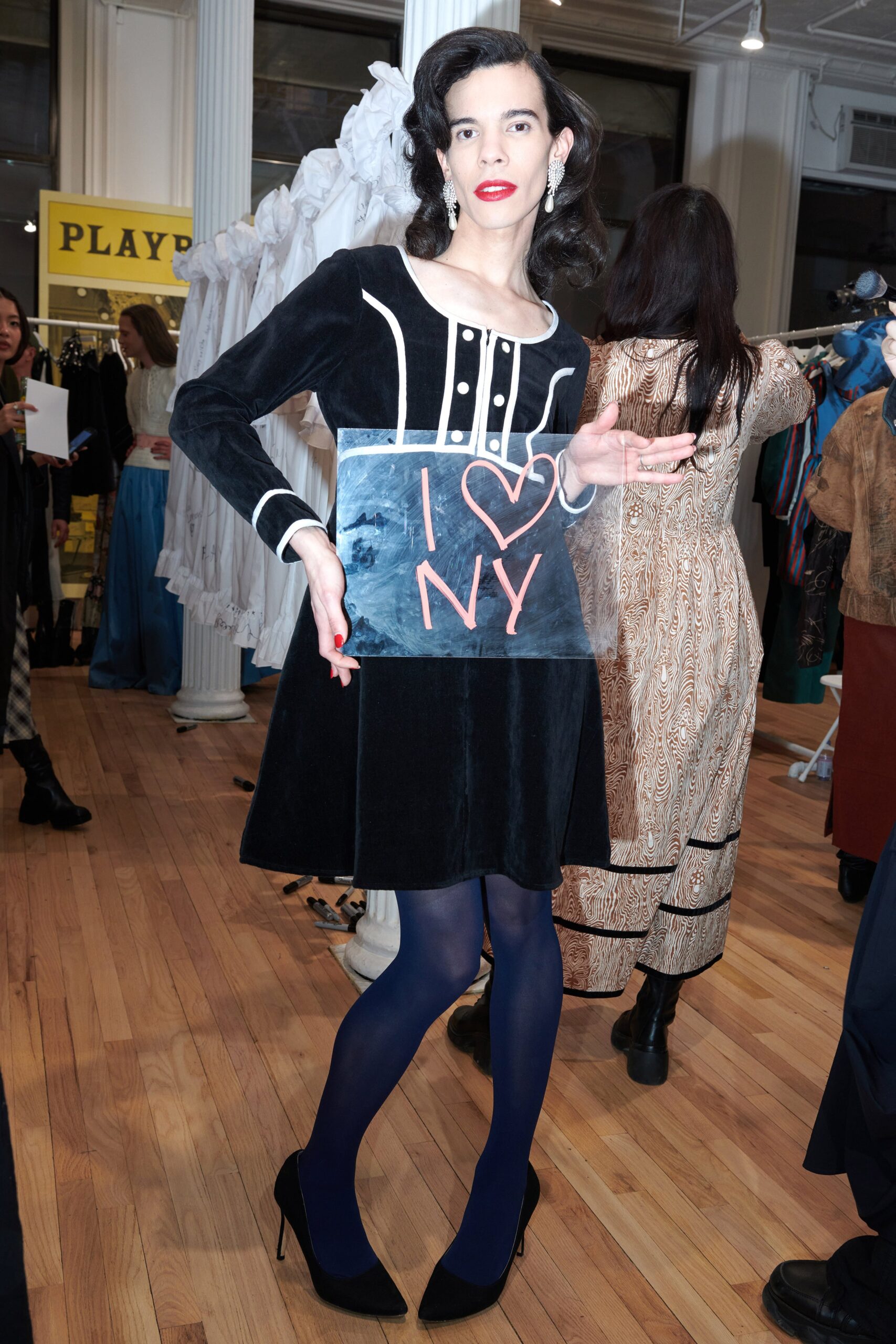 black velvet mini dress