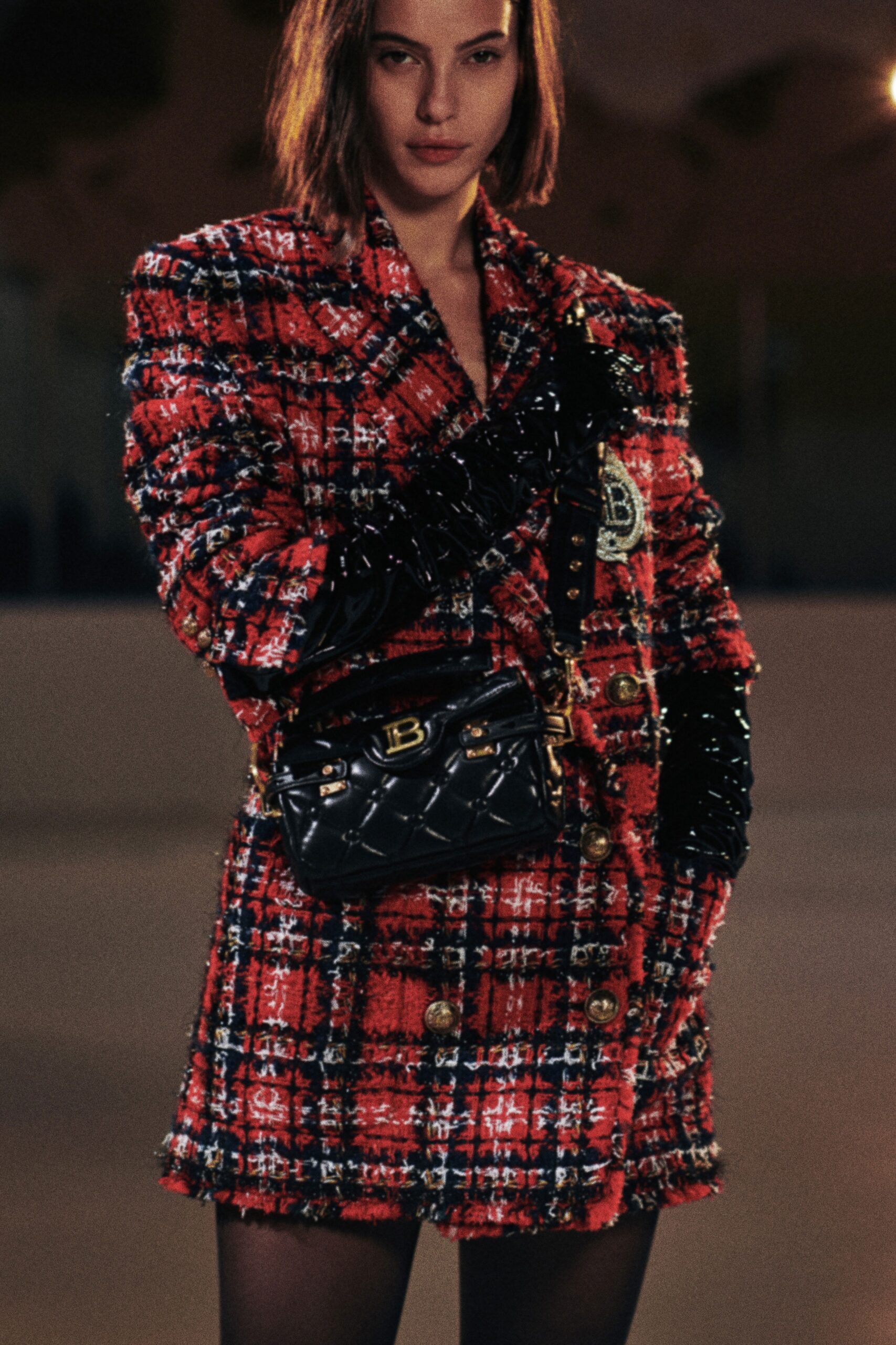 red and black tailored blazer