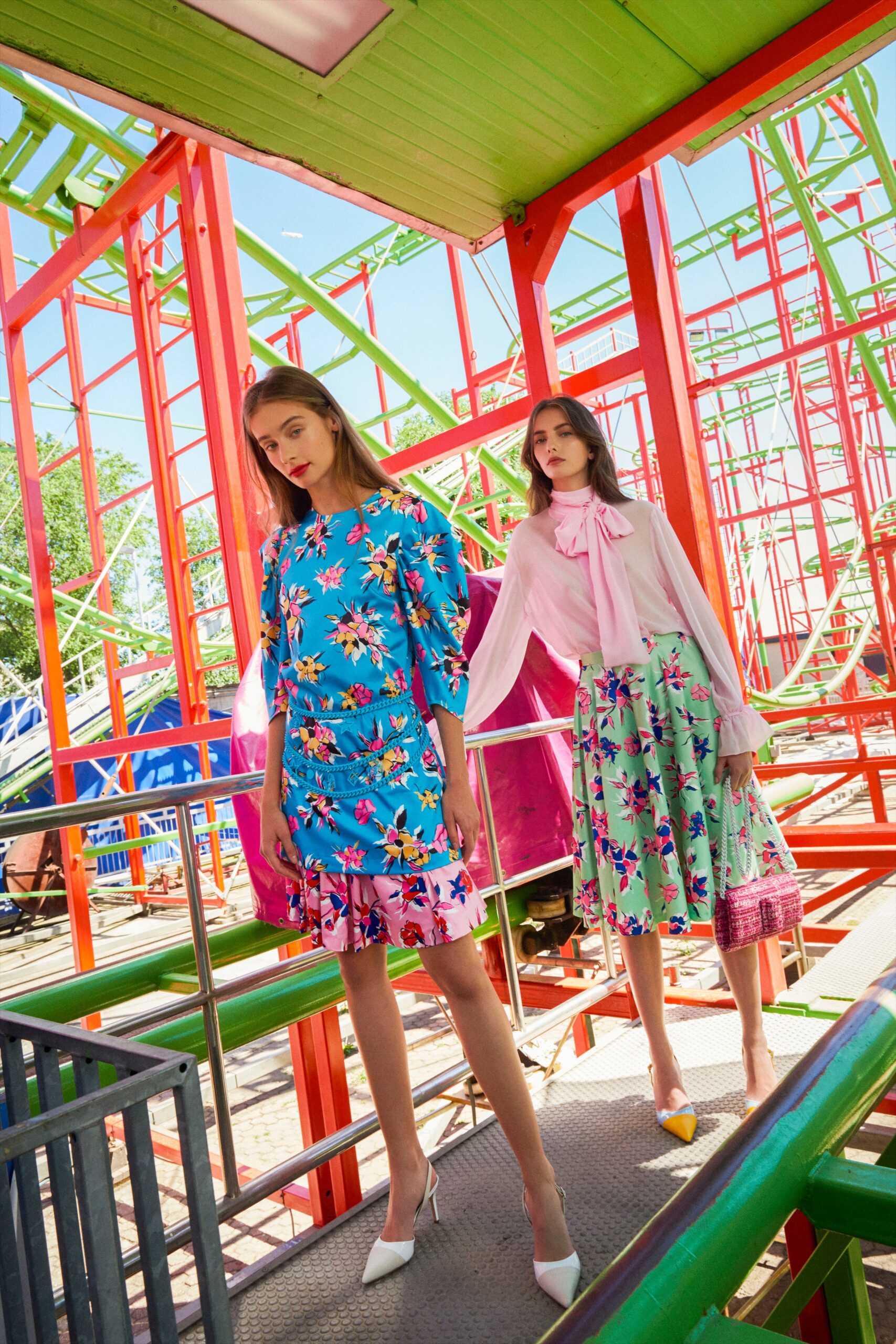 colorful floral dresses and blouse