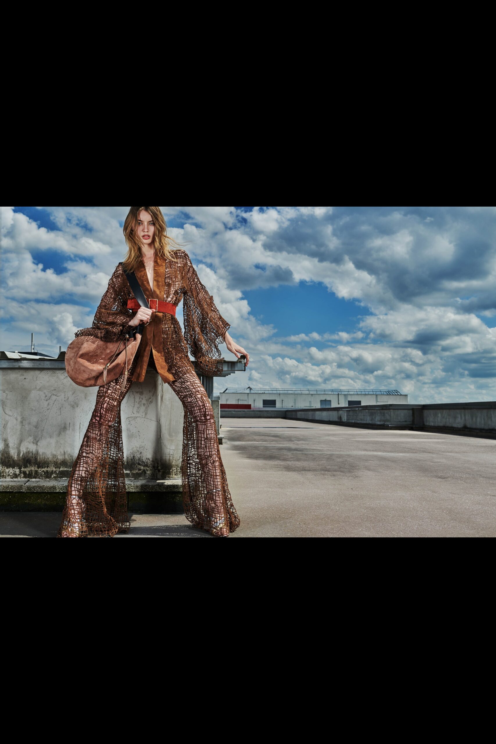 brown silk relaxed maxi dress