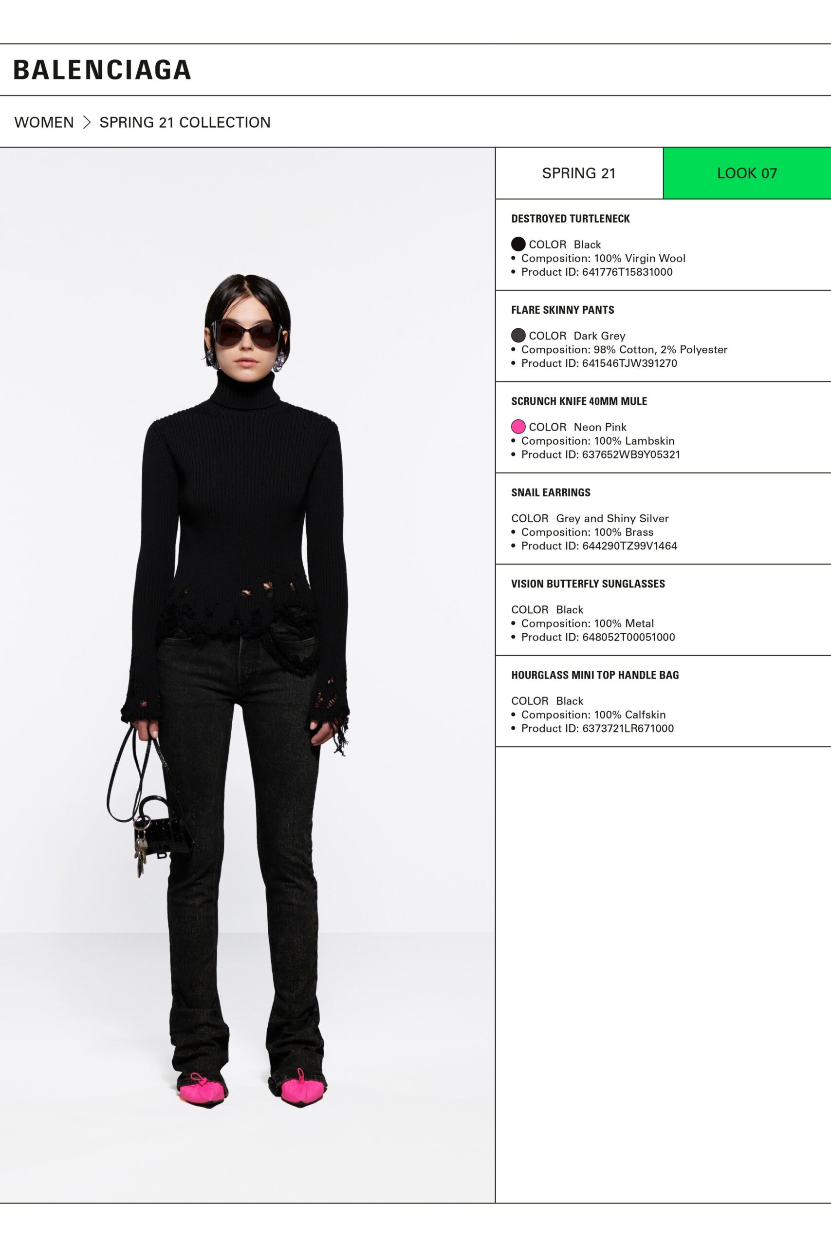 black fitted top with slim pants