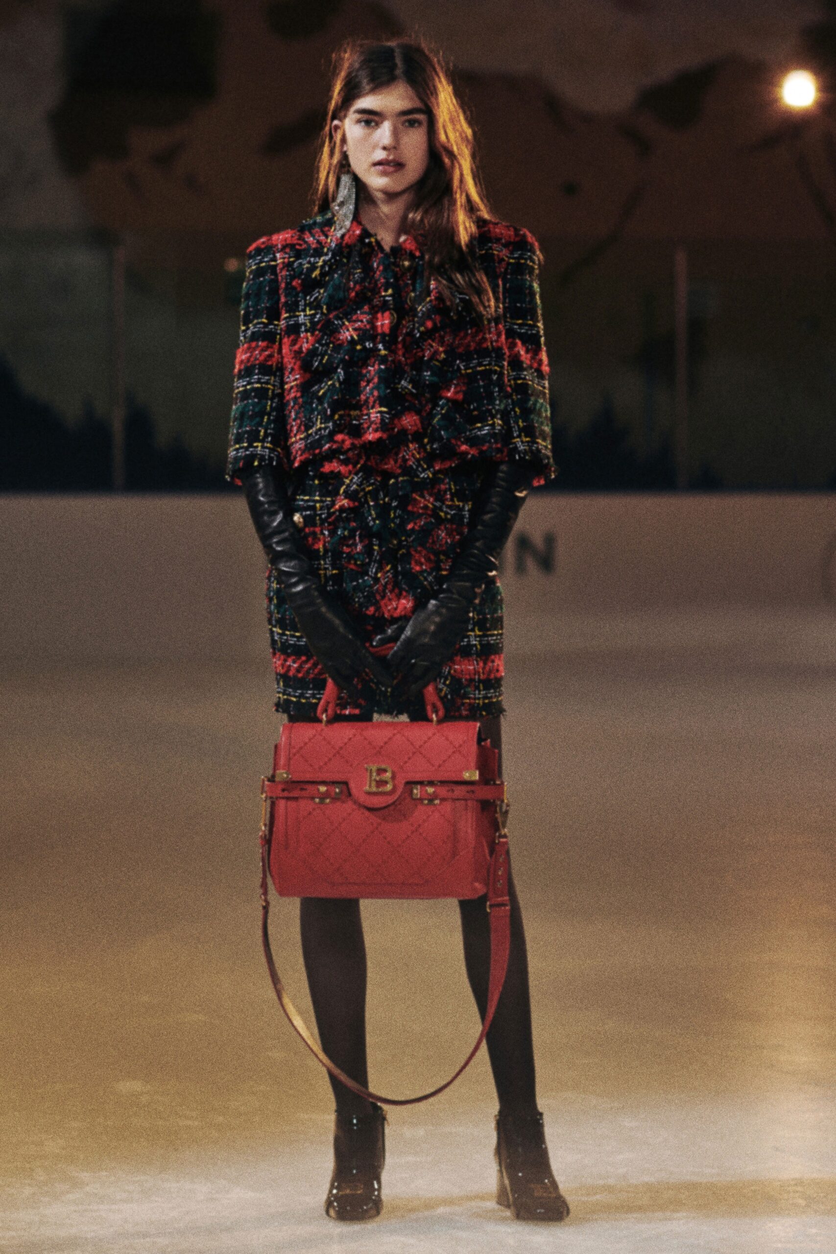 red and black fitted dress