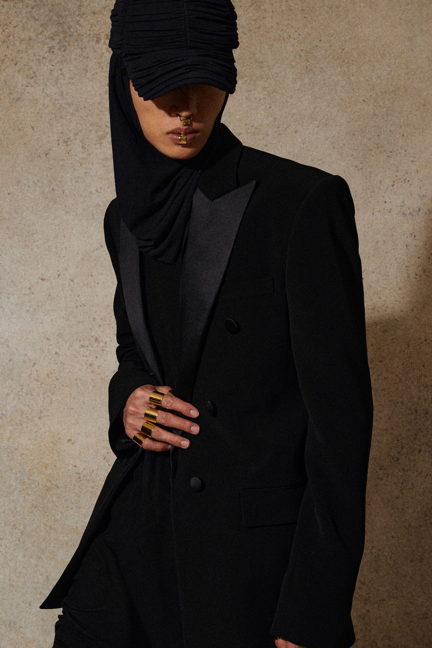 black cotton scarf