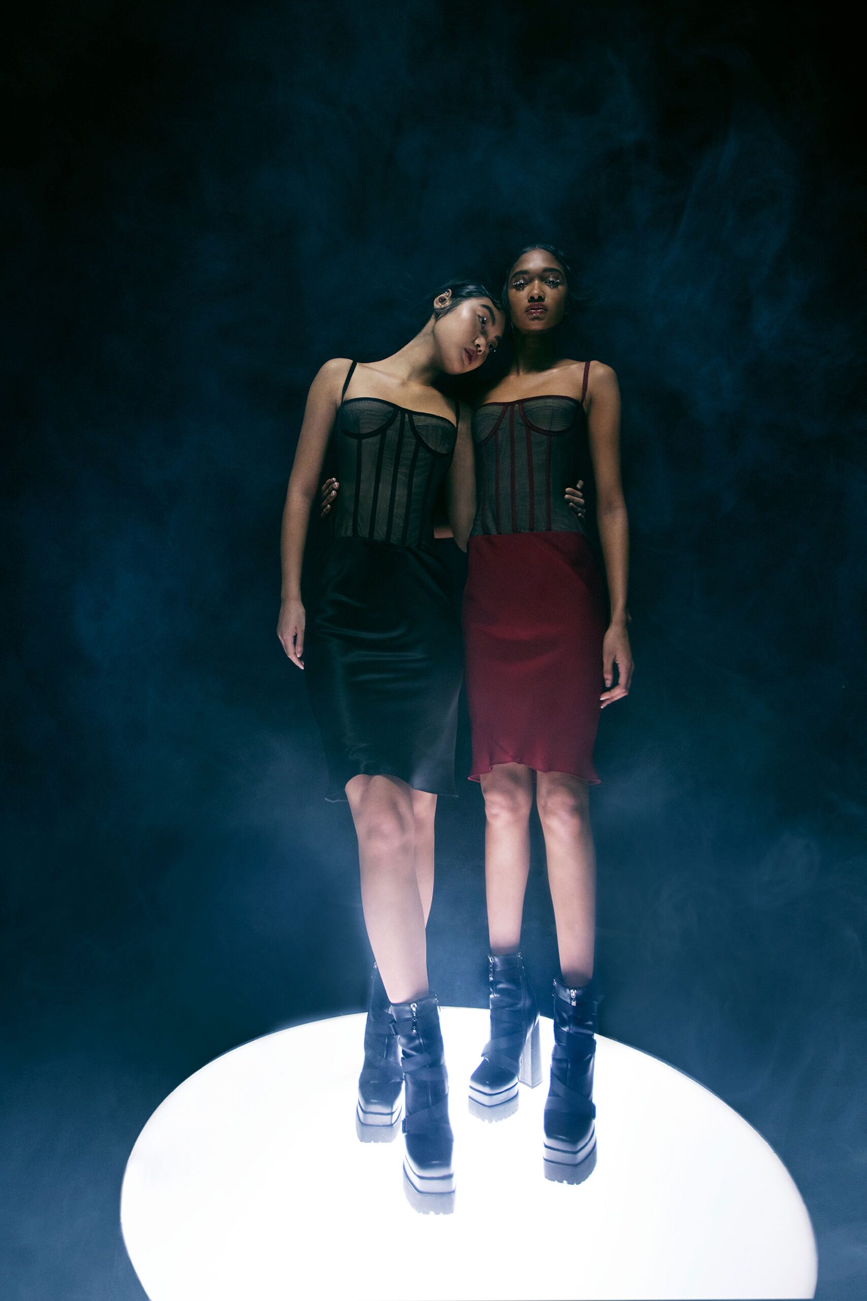 black and red fitted midi dresses