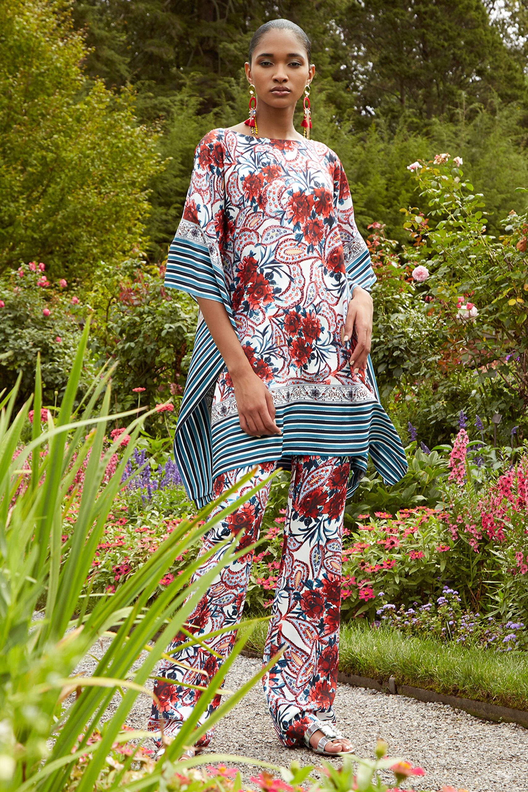 floral printed top and pants