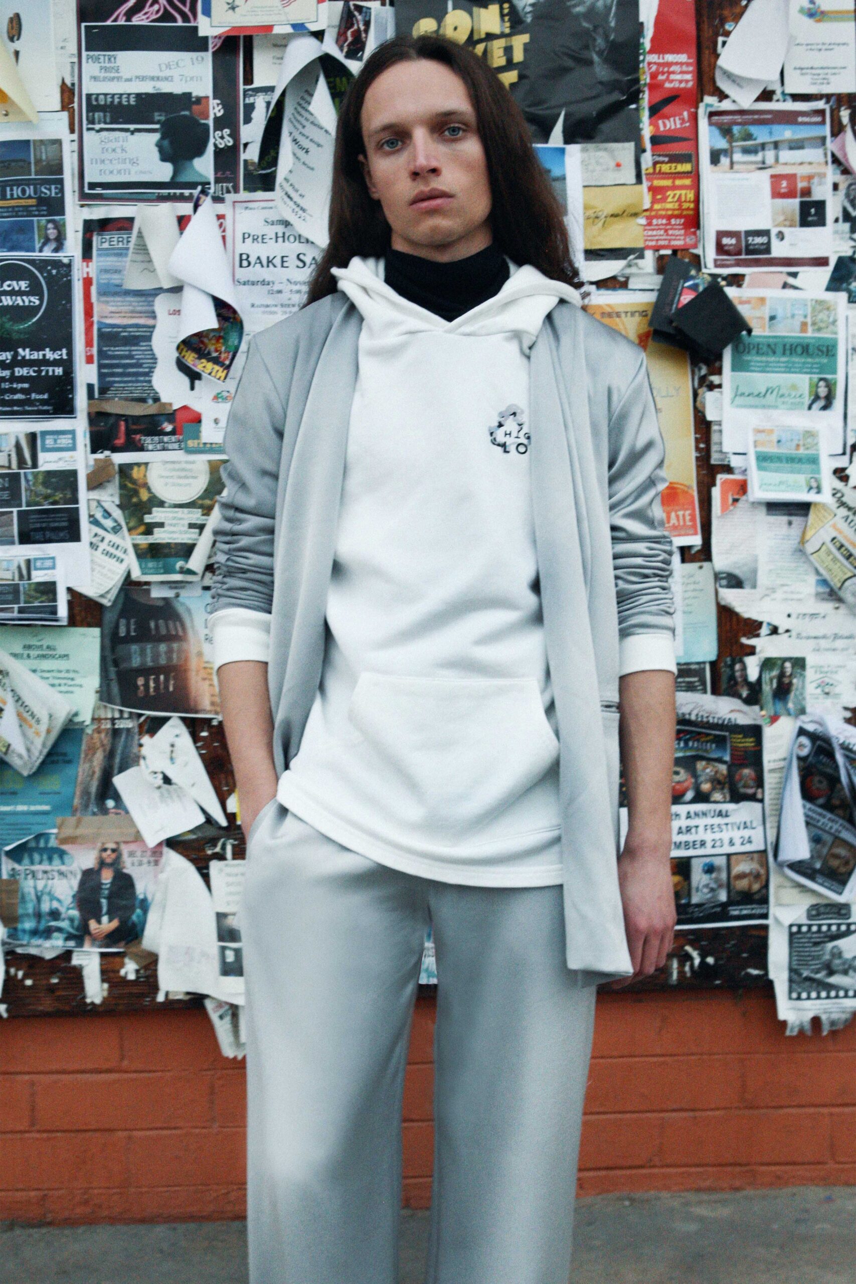 gray relaxed hoodie and pants