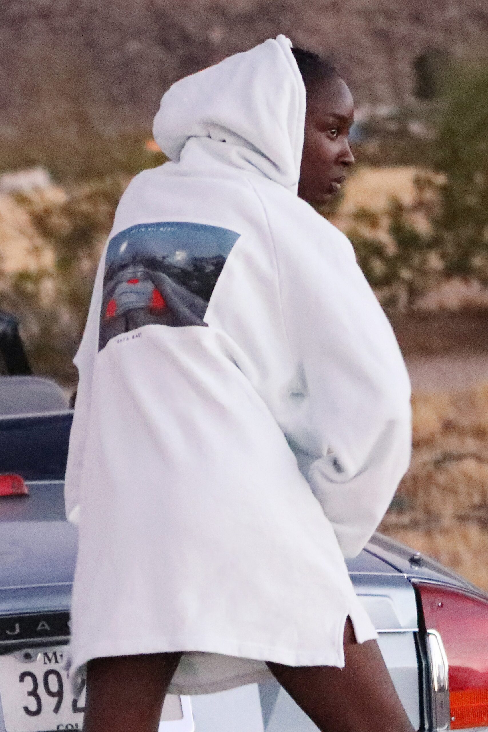 oversized white hoodie