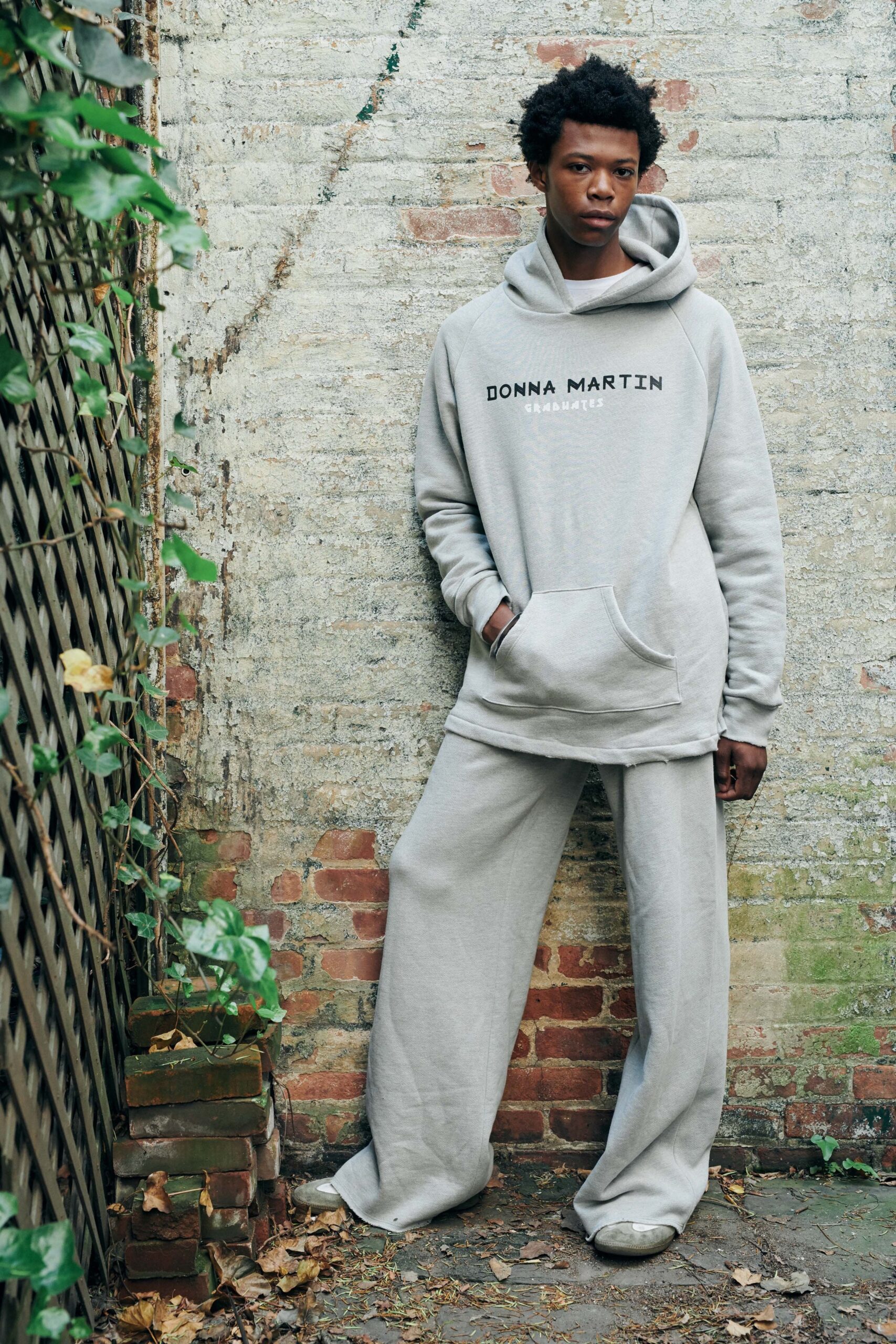 gray relaxed hoodie and pants