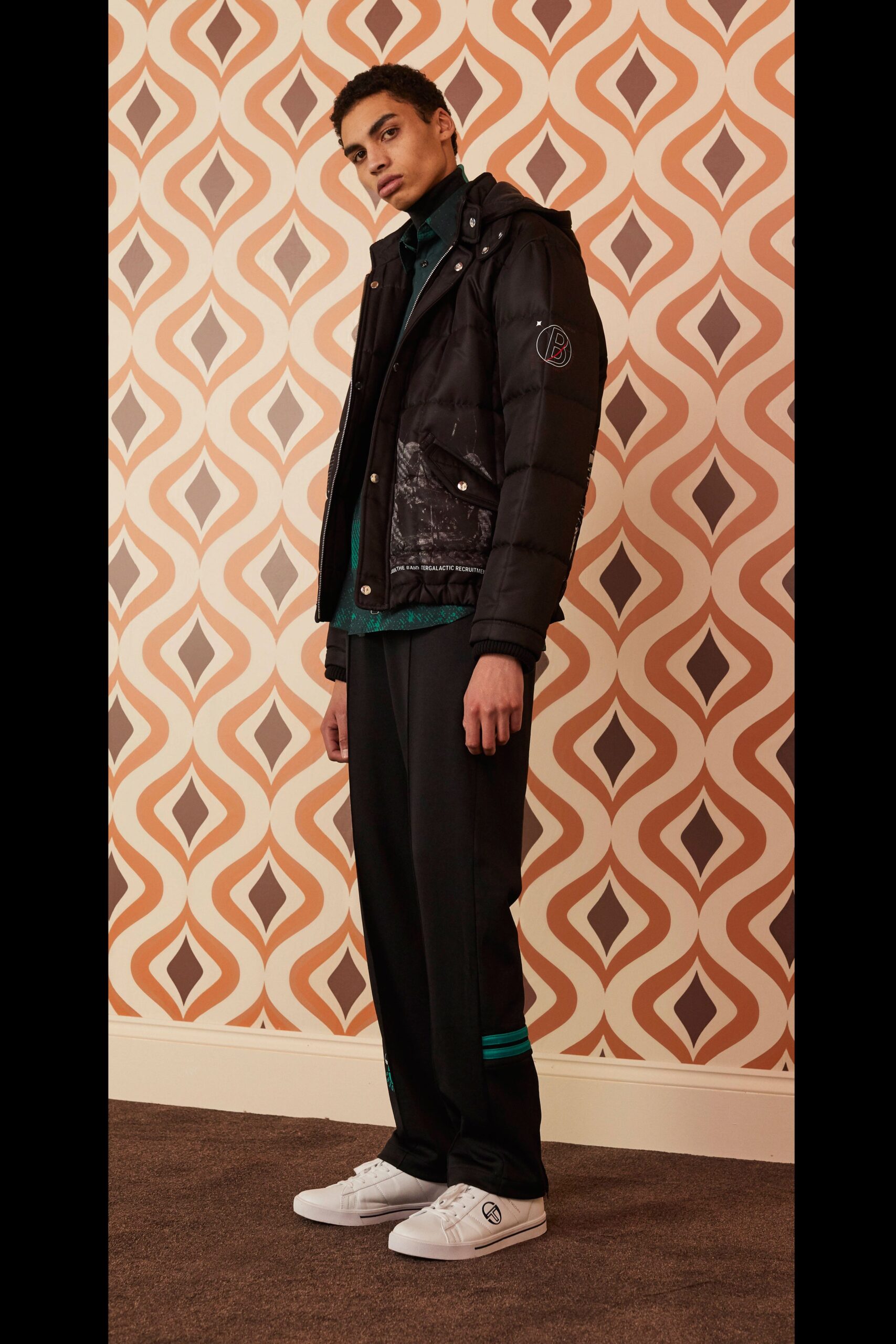 black relaxed jacket and pants