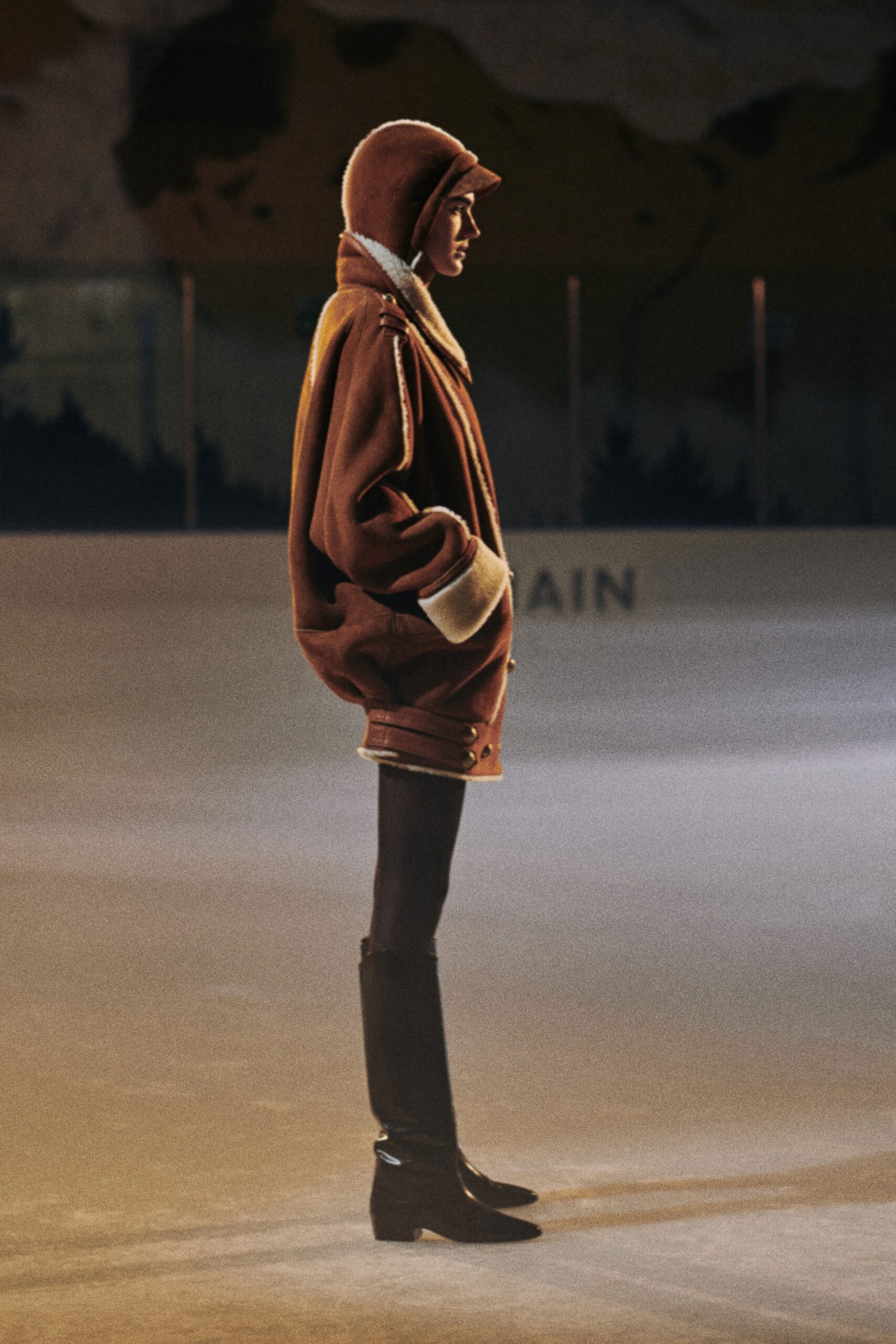 oversized brown wool coat