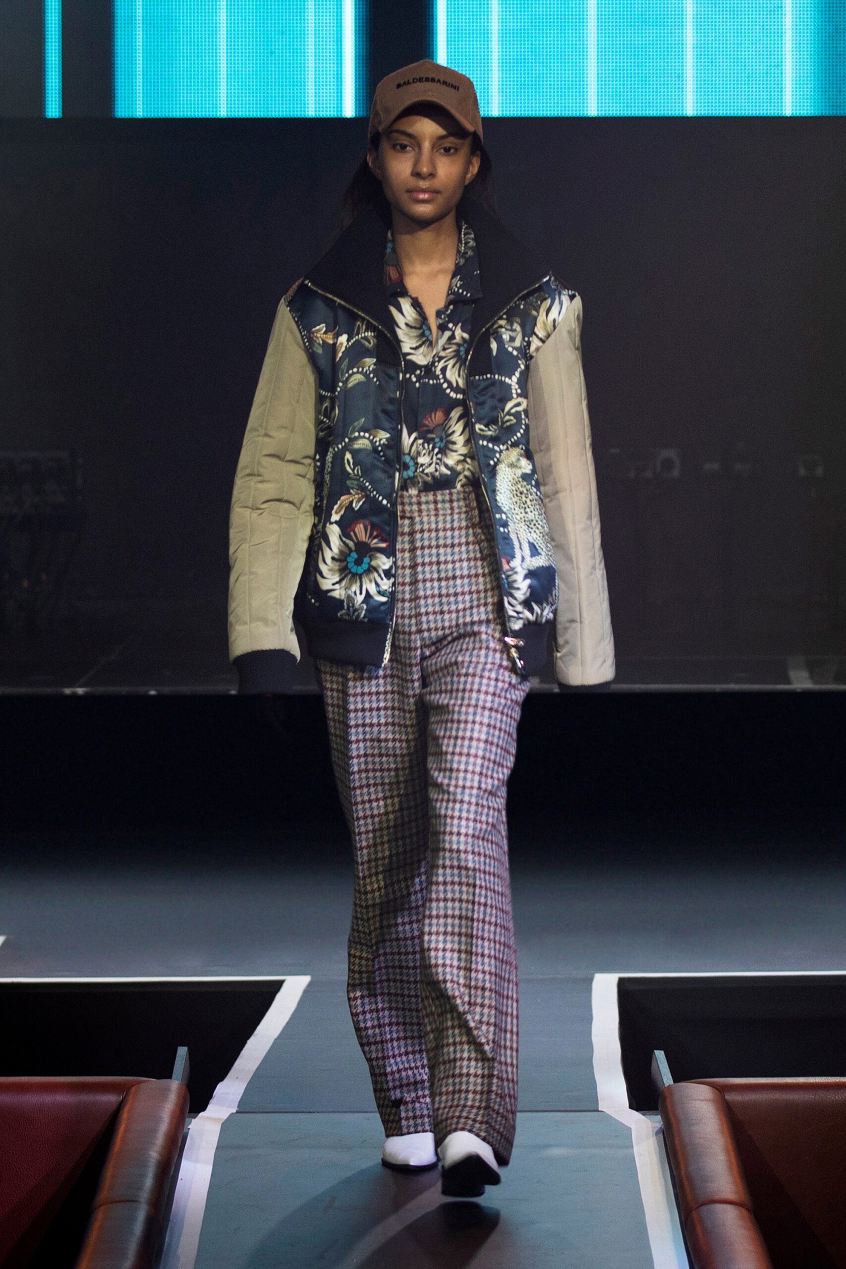 relaxed black blue embroidered jacket