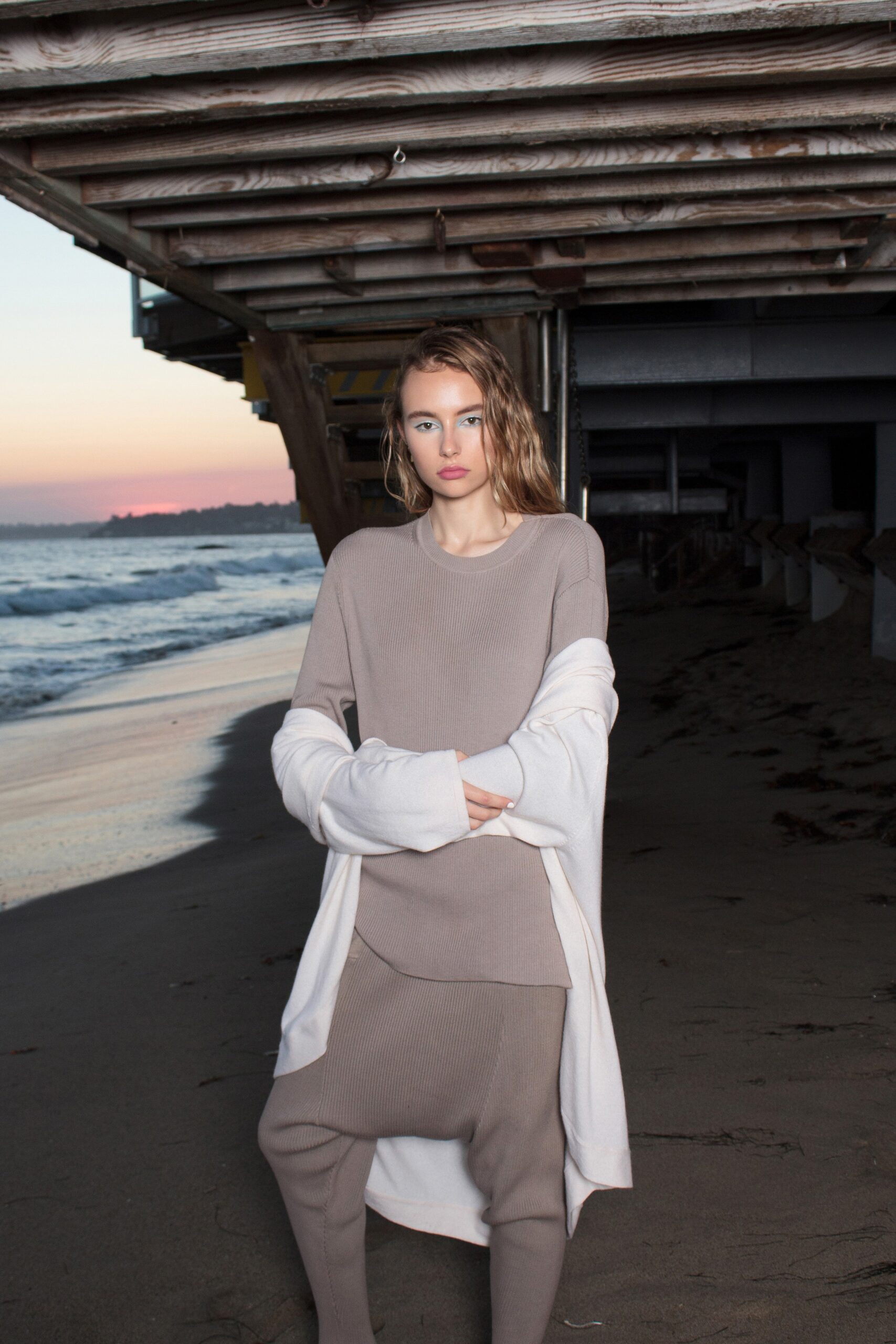 beige relaxed top and pants