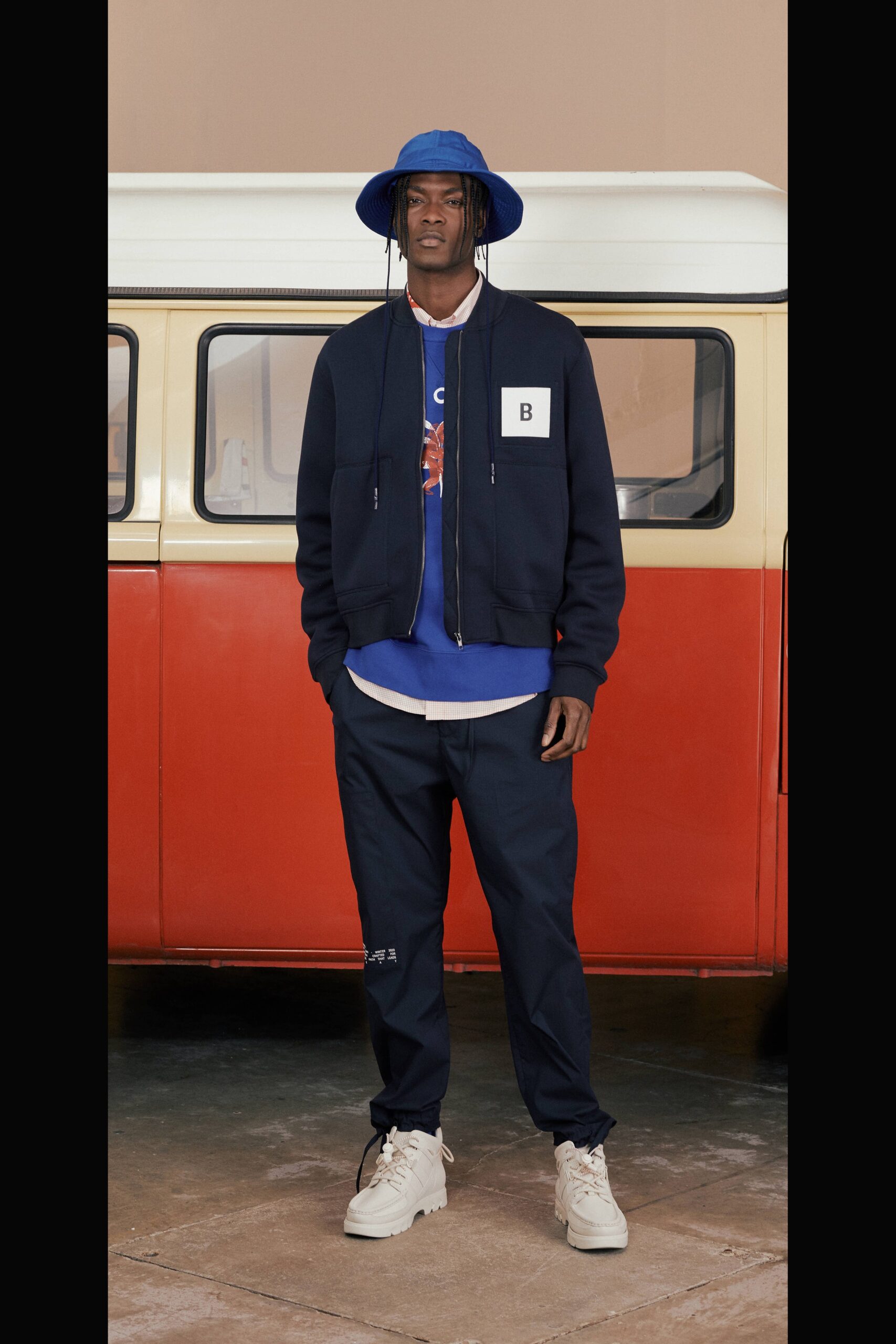 navy relaxed jacket and pants